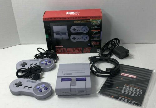 Nintendo Super NES Classic Edition Console – 21 Pre-Installed Games + 2 Controllers