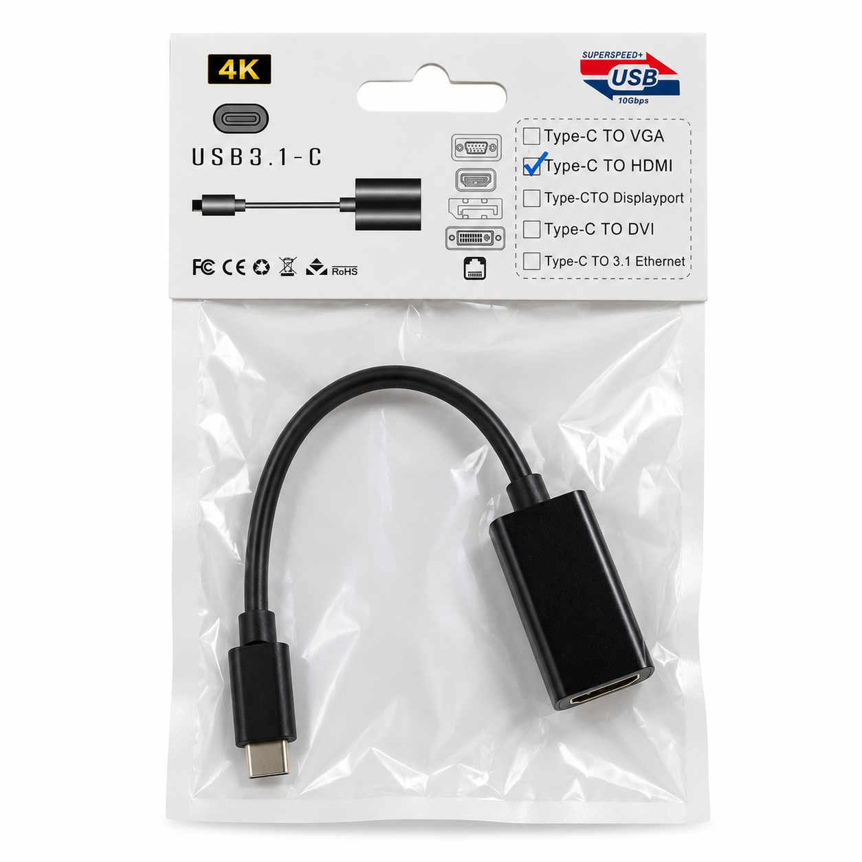 USB Type-C to HDMI 4K Adapter – USB-C to HDMI Display Converter