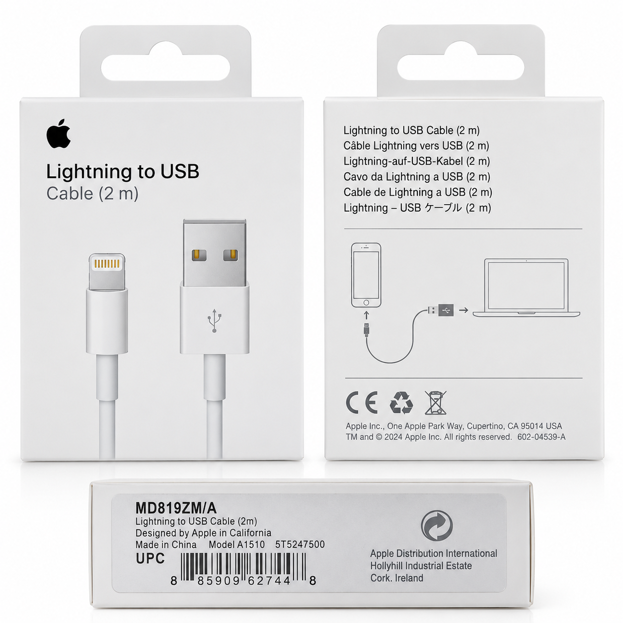 Apple Lightning to USB Cable (2m) – USB-A Charging & Sync Cable